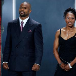 Roy Jones Jr and Gail Devers at event of ESPY Awards 2003