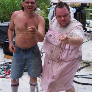 Randy (Preston Lacy) and Tucker (Sam Maccarone) behind the scenes during principal photography