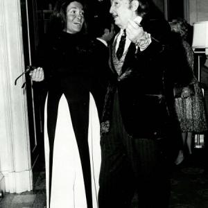 Elaine Rich and Salvador Dali at the Saint Regis Hotel 1970