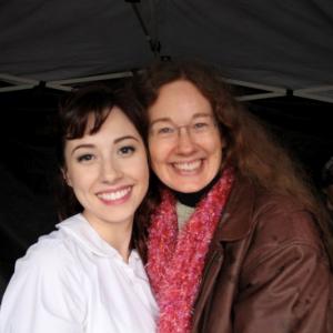 Rachel Grate with Director Cornelia D Moore on the set of Camilla Dickinson