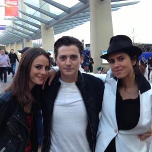 Francesca Gregorini Kaya Scodelario and Aneurin Barnard outside of The O2 before the Sundance London 2013 Premiere of Emanuel and the Truth About Fishes