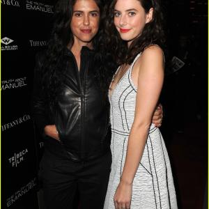 Francesca Gregorini and Kaya Scodelario on the red carpet at the Los Angeles premiere of The Truth About Emanuel
