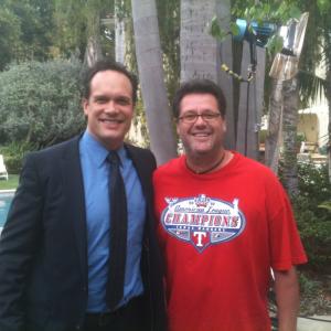 Mr Diedrich Bader and I on the set of 40 Is The New Dead