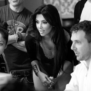 At a cover shoot with Kim Kardashian and stylist Monica Rose