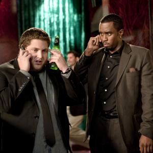 Still of Sean Combs and Jonah Hill in Get Him to the Greek 2010