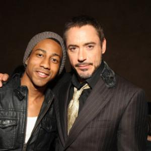 Robert Downey Jr and Brandon T Jackson at event of Gelezinis zmogus 2008