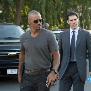 Still of Thomas Gibson and Shemar Moore in Nusikalstami protai (2005)