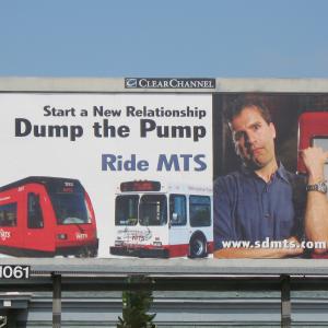 A billboard appearance for the San Diego Metropolitan Transportation System