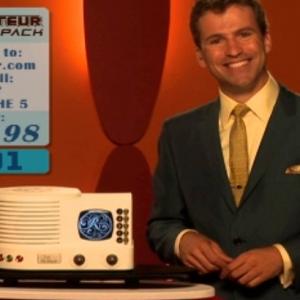 Playing a 1960s host in a mock infomercial