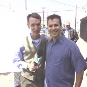 On the set of Stuff Happens with Bill Nye