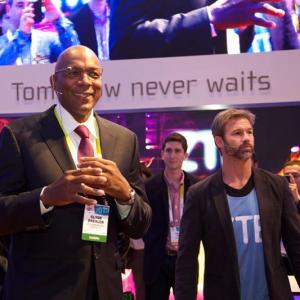 Clyde Drexler and Rob OMalley hosting live at CES Las Vegas
