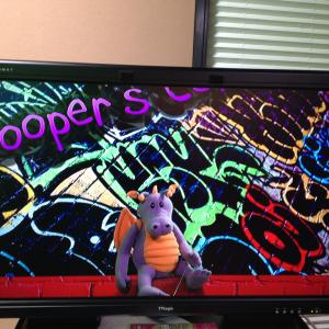 Cooper, the baby Dragon, in his famous show, 