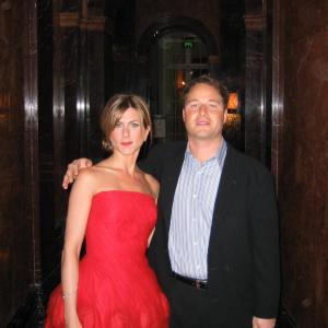 Jennifer Aniston and Anders Bard at the Along Came Polly premiere in London