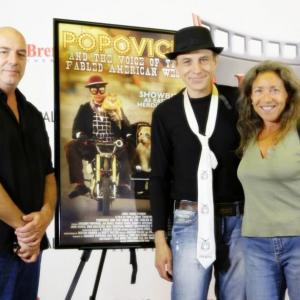Larry Montz Gregory Popovich and Daena Smoller at premiere screening of POPOVICH AND THE VOICE OF THE FABLED AMERICAN WEST in Las Vegas August 2014
