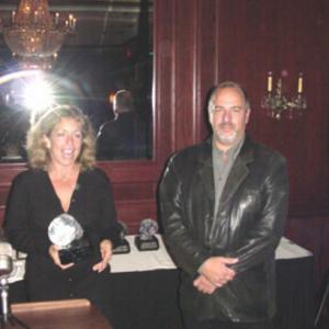 Accepting 2002 Screamfest Best Horror Documentary Award (with co-creator, Larry Montz), for 