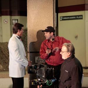 Paul Greenberg on set with Paul Logan, at Universal Studios, Hollywood