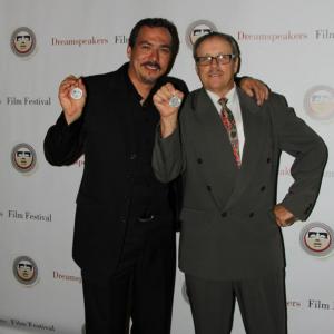 Producer Hank White and Glen Gould with their awards for Best Film and Best Actor at the 2012 Dreamspeaker's Film Festival in Edmonton, Alberta.