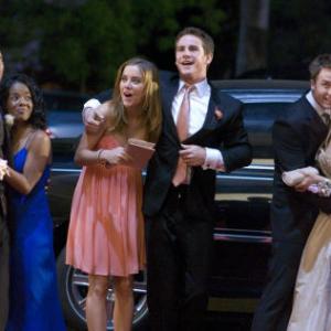 Still of Brittany Snow, Dana Davis, Collins Pennie, Jessica Stroup, Kelly Blatz and Scott Porter in Prom Night (2008)