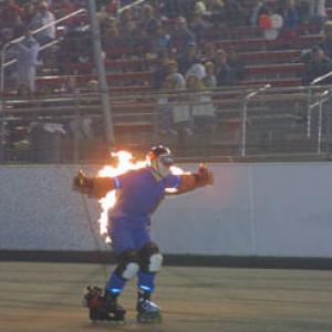 Worlds 1st FIRE Moto Skate Ride