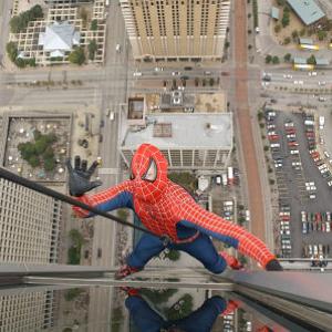 1000' Skyscraper descent as Spiderman