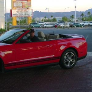 Rich Hopkins sliding a Mustang into the Valet at The Cannery Hotel, Las Vegas