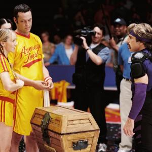 Still of Vince Vaughn, Ben Stiller, Joel David Moore and Christine Taylor in Dodgeball: A True Underdog Story (2004)