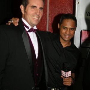 Thom on the Red carpet being interviewed by Tyrone Tann of Stauros Entertainment TV