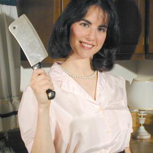 Leanna Chamish as psycho housewife Betty Peelman in the film Harvesters 2001