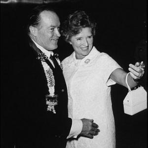 Bob Hope with wife Dolores during a U.S.O. Christmas tour in Southeast Asia