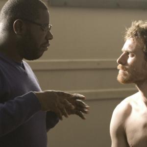 Still of Michael Fassbender and Steve McQueen in Hunger 2008