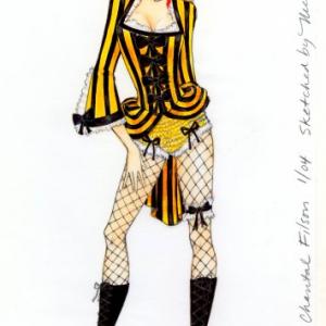 Concept design for cabaret show. Design by Chantal Filson, illustrated by Nicole Fabbrini