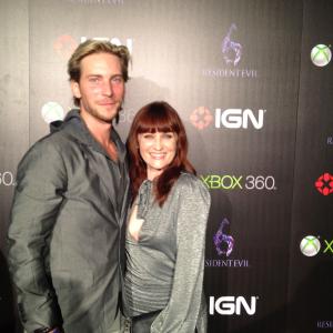 With fellow Resident Evil 6 cast member Troy Baker at ComiCon 2012