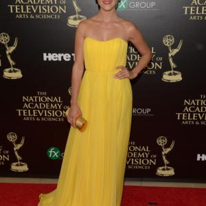Elizabeth Hendrickson attends The 41st Annual Daytime Emmy Awards at The Beverly Hilton Hotel
