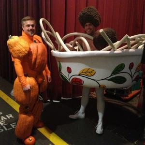 BackStage Conan Obrian Mascots that should not dunk contest Jeff Shrewsbury Plays Pumpkin Knight