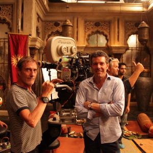 Mr Roland Joffe and his producer Mr Guy Louthan on the set of Singularity Warner Bros Studio's