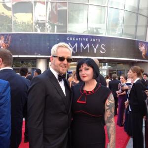 Toby Lindala & Ani Kyd arrive at the 2012 Creative Arts Emmys at the Nokia Theatre on Saturday, Sept. 15, 2012, in Los Angeles, CA.