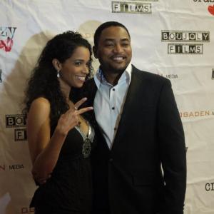 Stephanie St James with Rotschill Anderson at the Crazy Love Premiere