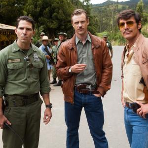 Still of Pedro Pascal Maurice Compte and Boyd Holbrook in Narcos 2015