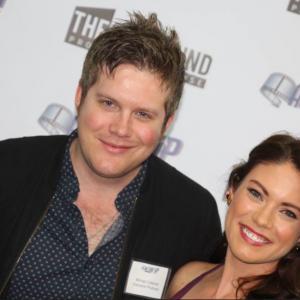 Michael Callahan and wife Nicole Foster Callahan at the Los Angeles opening of Nicole's acting studio, Acting UP Network.