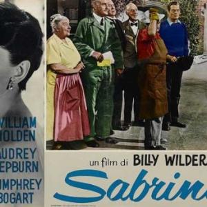 Audrey Hepburn William Holden John Williams and Walter Hampden in Sabrina 1954