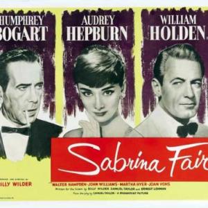 Humphrey Bogart Audrey Hepburn and William Holden in Sabrina 1954