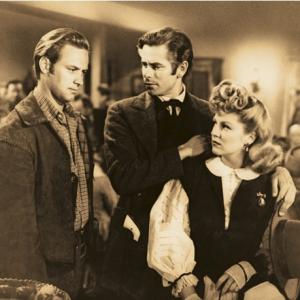 Still of William Holden Glenn Ford and Claire Trevor in Texas 1941