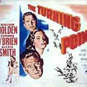 William Holden, Edmond O'Brien and Alexis Smith in The Turning Point (1952)