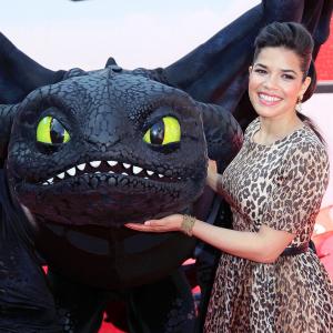 Actress America Ferrera attends the premiere of Twentieth Century Fox and DreamWorks Animation 