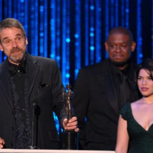 Jeremy Irons, Forest Whitaker and America Ferrera at event of 13th Annual Screen Actors Guild Awards (2007)