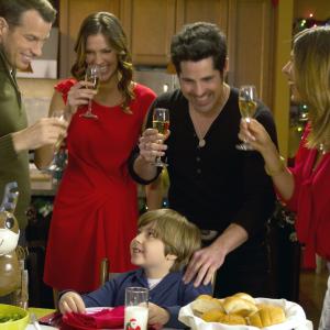 Still of Mark Lutz Tricia Helfer Cristina Rosato and Christian Distefano in Finding Christmas 2013