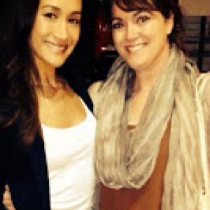 On the set of CBSs Stalker Dianna Catterton and Maggie Q