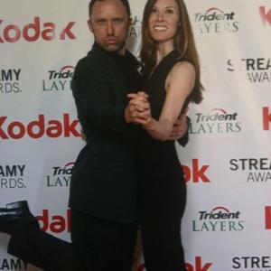Joel Bryant and Deven Green at the Streamy Awards 2010 after-party.