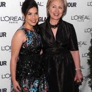 Hillary Clinton and America Ferrera