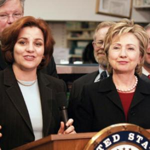 Hillary Clinton and Christine Quinn